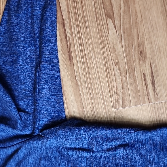 Lululemon Heathered Cerulean Blue Black Rulu Surge Warm Long Sleeve Reflec Shirt - Picture 10 of 15